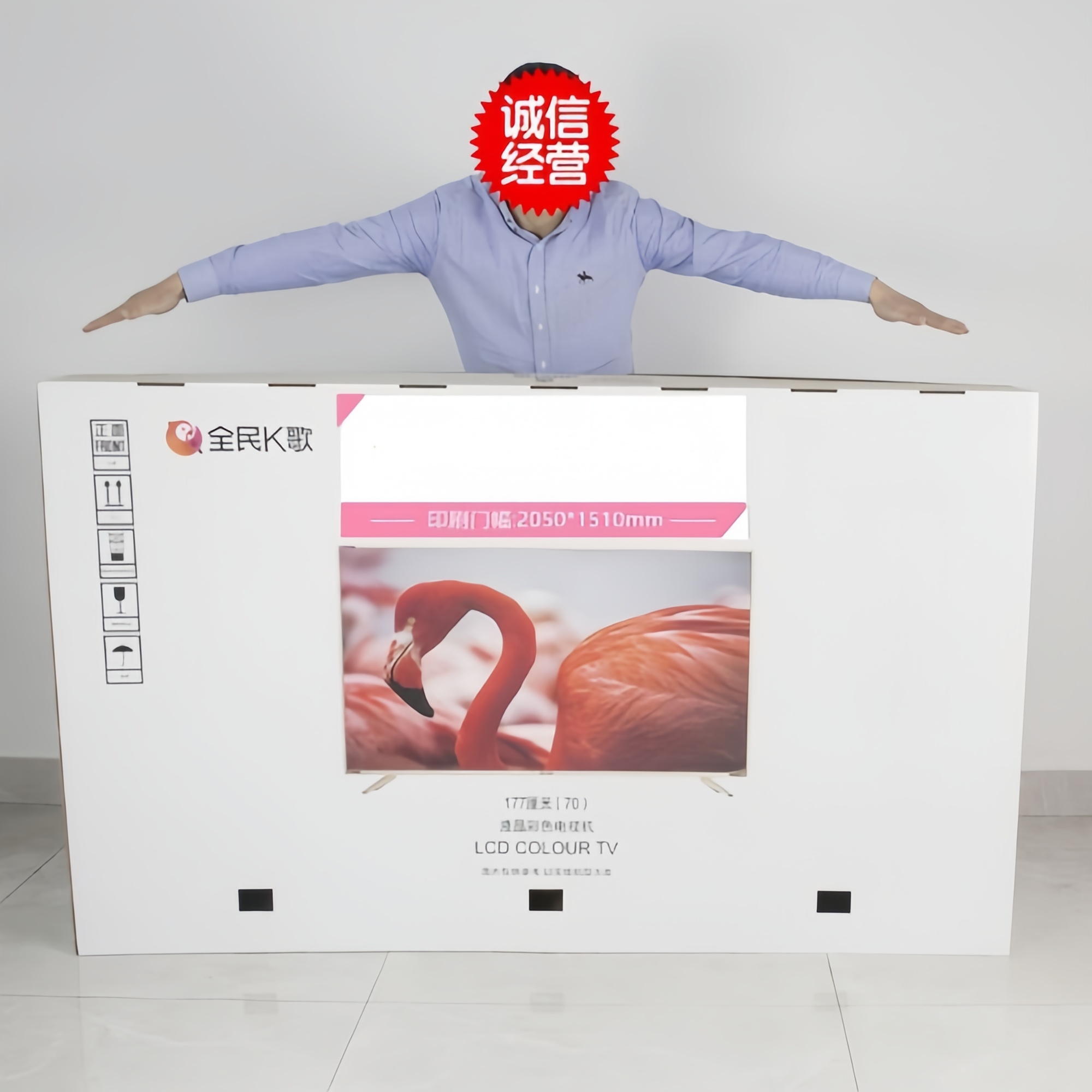 Jumbo Color Printed Corrugated Carton for TV